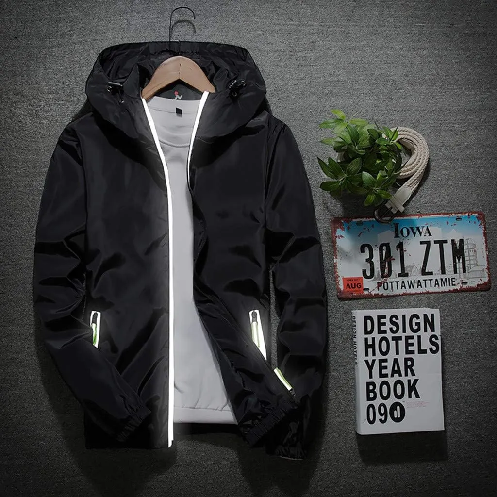 Lightweight Windbreaker Jackets For Men Big And Tall Spring Fall Casual Zipper Waterproof Mountain Coats,M-7XL