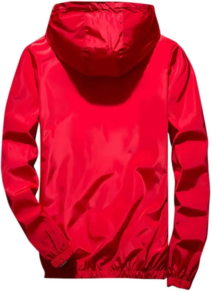 Lightweight Windbreaker Jackets For Men Big And Tall Spring Fall Casual Zipper Waterproof Mountain Coats,M-7XL