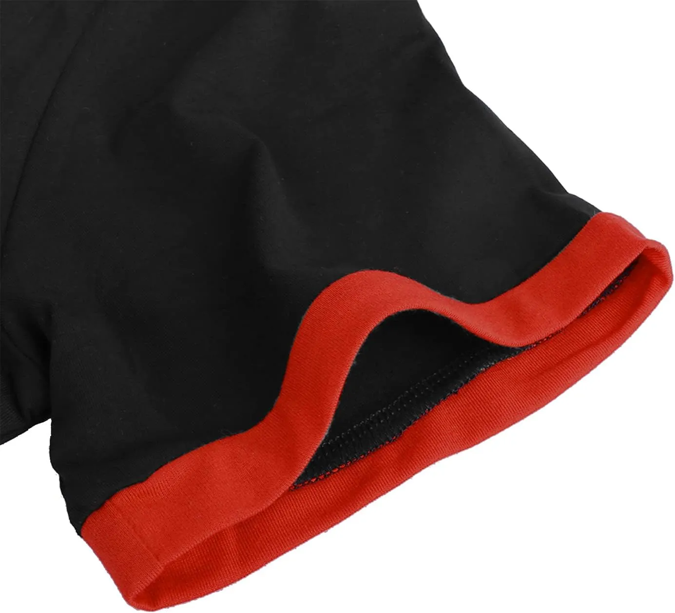 LOGEEYAR Mens Slim Fit T-Shirt Contrast Color Tee Gradient Stitching Short-Sleeve Cotton Tops