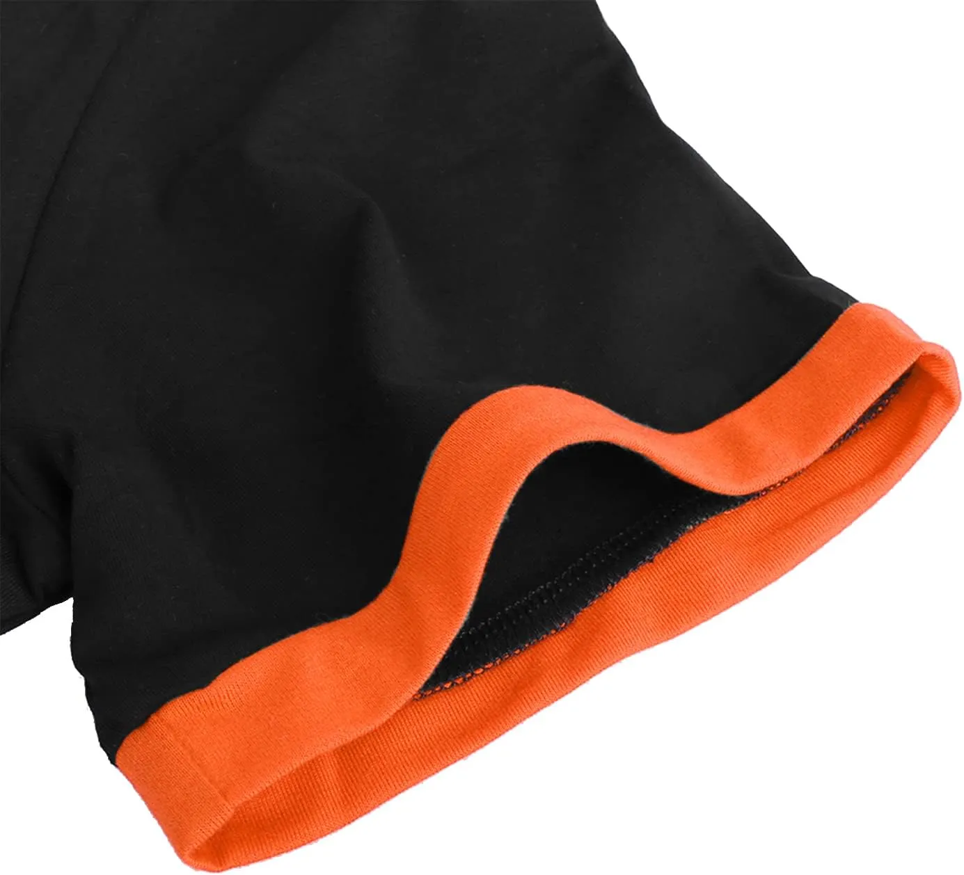 LOGEEYAR Mens Slim Fit T-Shirt Contrast Color Tee Gradient Stitching Short-Sleeve Cotton Tops