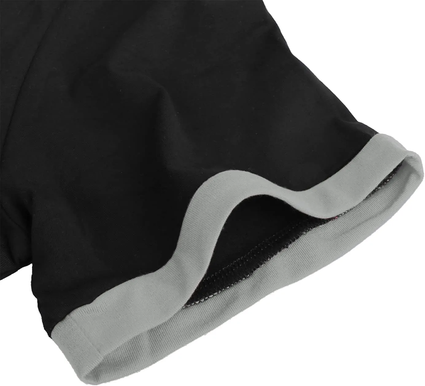 LOGEEYAR Mens Slim Fit T-Shirt Contrast Color Tee Gradient Stitching Short-Sleeve Cotton Tops