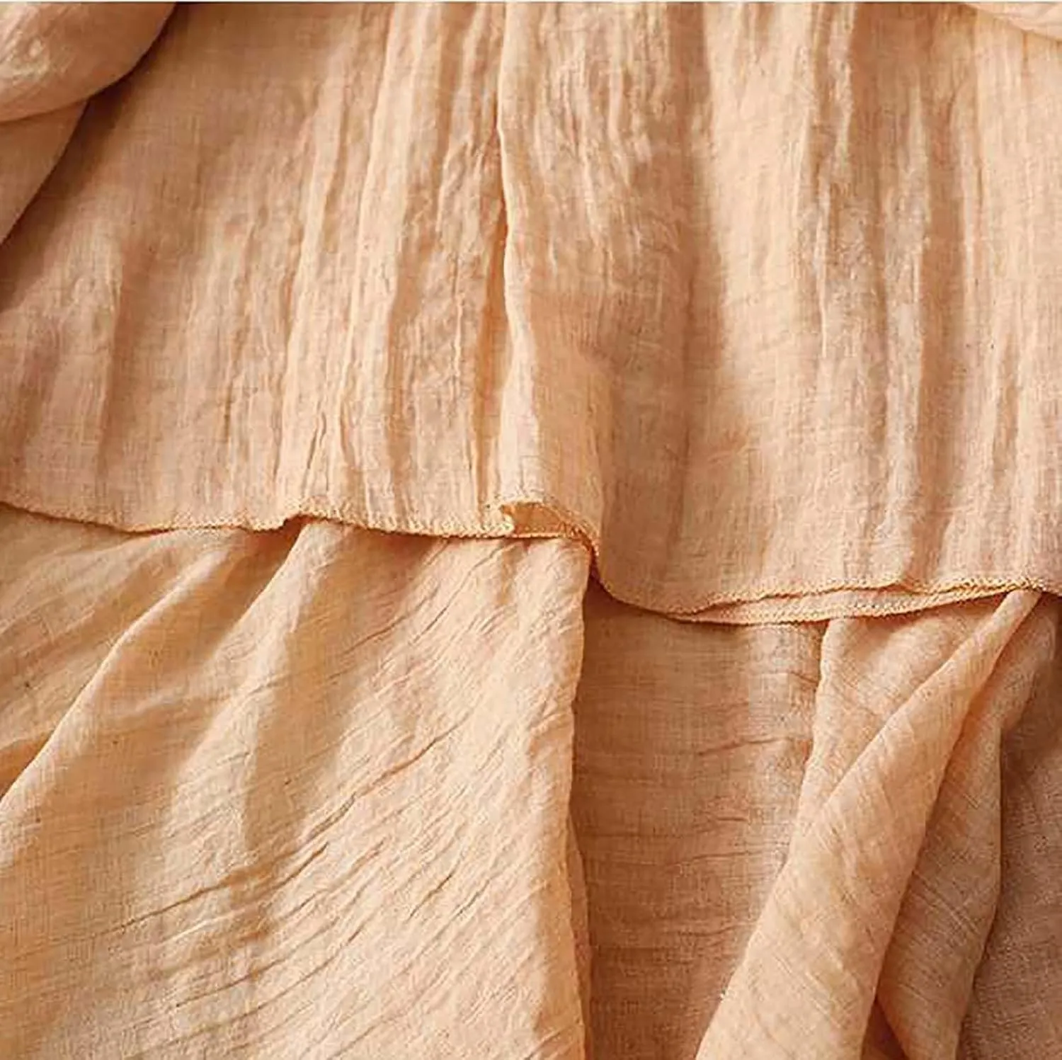 Long Skirts for Women High Elastic Waist Cotton Linen Skirt Casual Comfy Pleated Skirts Fall Fashion Swing Skirt