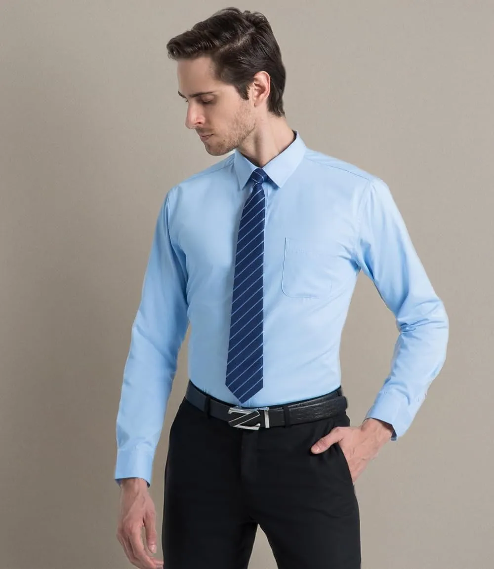 Long Sleeve Dress Shirts for Men - Regular-Fit Casual Button-Down Shirt with Pockets