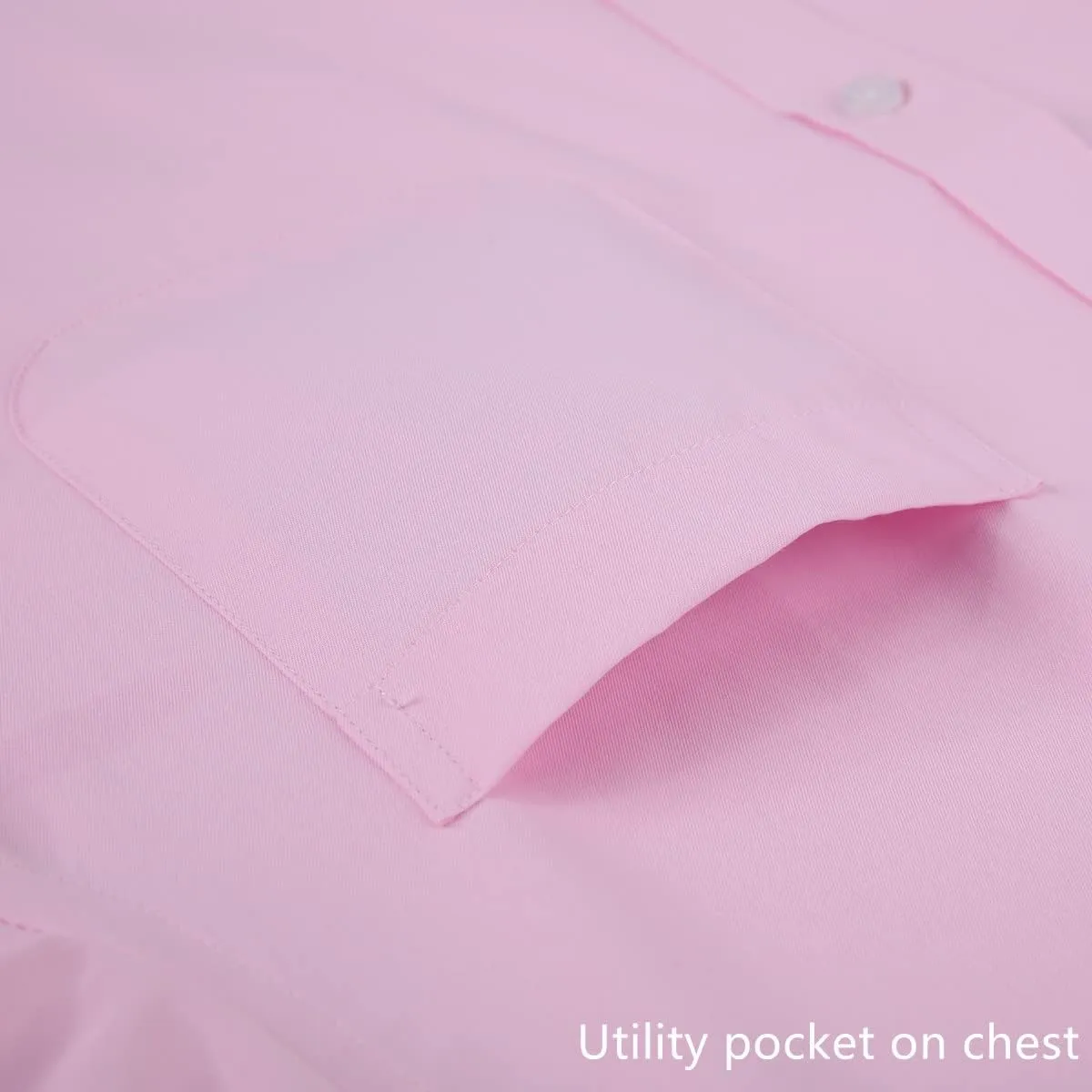 Long Sleeve Dress Shirts for Men - Regular-Fit Casual Button-Down Shirt with Pockets