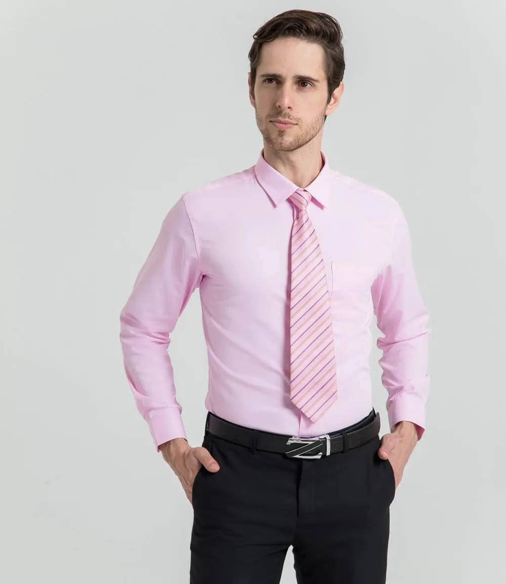 Long Sleeve Dress Shirts for Men - Regular-Fit Casual Button-Down Shirt with Pockets