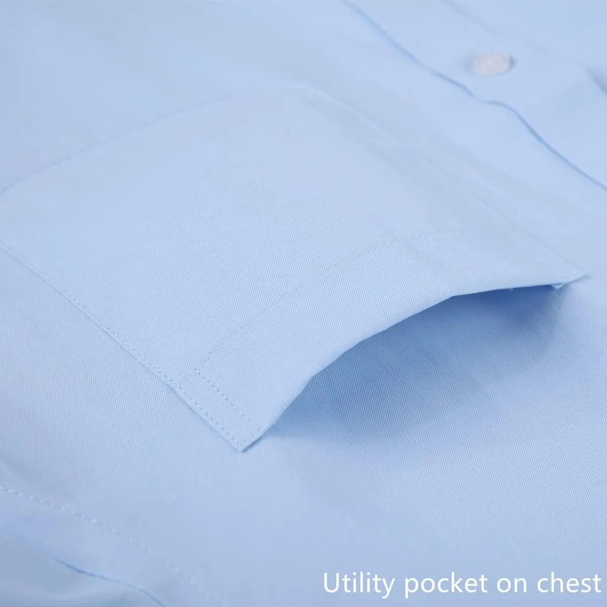 Long Sleeve Dress Shirts for Men - Regular-Fit Casual Button-Down Shirt with Pockets