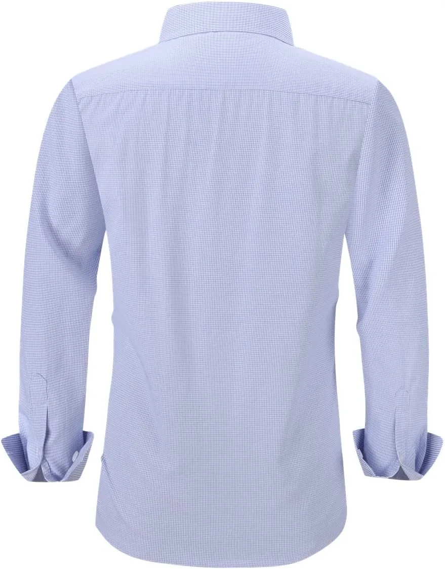 Long Sleeve Dress Shirts for Men - Regular-Fit Casual Button-Down Shirt with Pockets