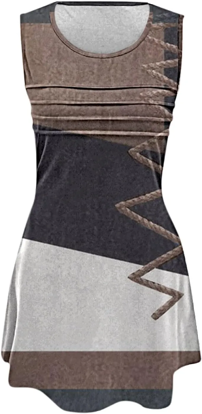 Long Sleeve Floral Dress Womens with Pockets Summer Casual Tank Dress Sleeveless Midi Beach Dress Tiered Tank Dress