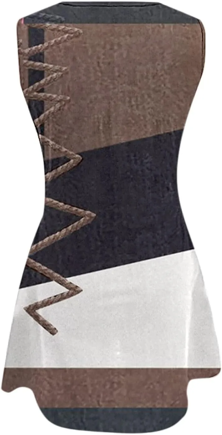 Long Sleeve Floral Dress Womens with Pockets Summer Casual Tank Dress Sleeveless Midi Beach Dress Tiered Tank Dress