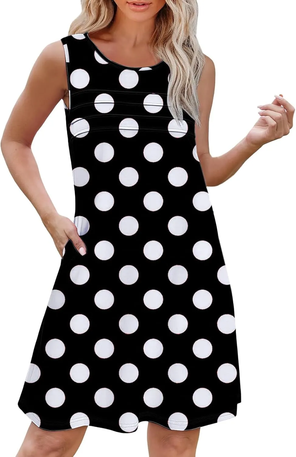 Long Summer Dress Womens with Pockets Summer Casual Tank Dress Sleeveless Midi Beach Dress Dresses for Women Plus