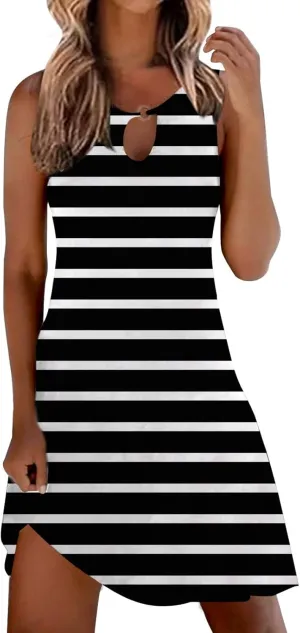 Loose Split Maxi Dresses with Pockets Sun Dresses for Women 2025 Vacation Beach Casual Summer Sundresses Sleeveless