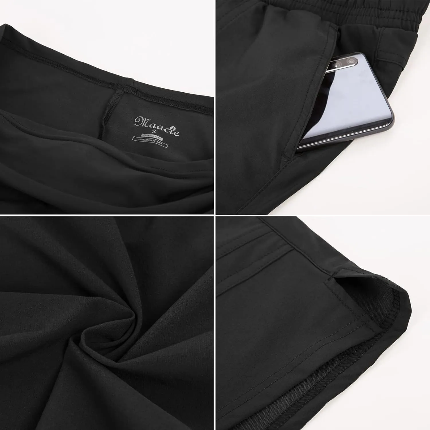 Maacie Maternity Hiking Shorts Quick Dry Waterproof 5" Workout Sports Shorts Outdoor Casual
