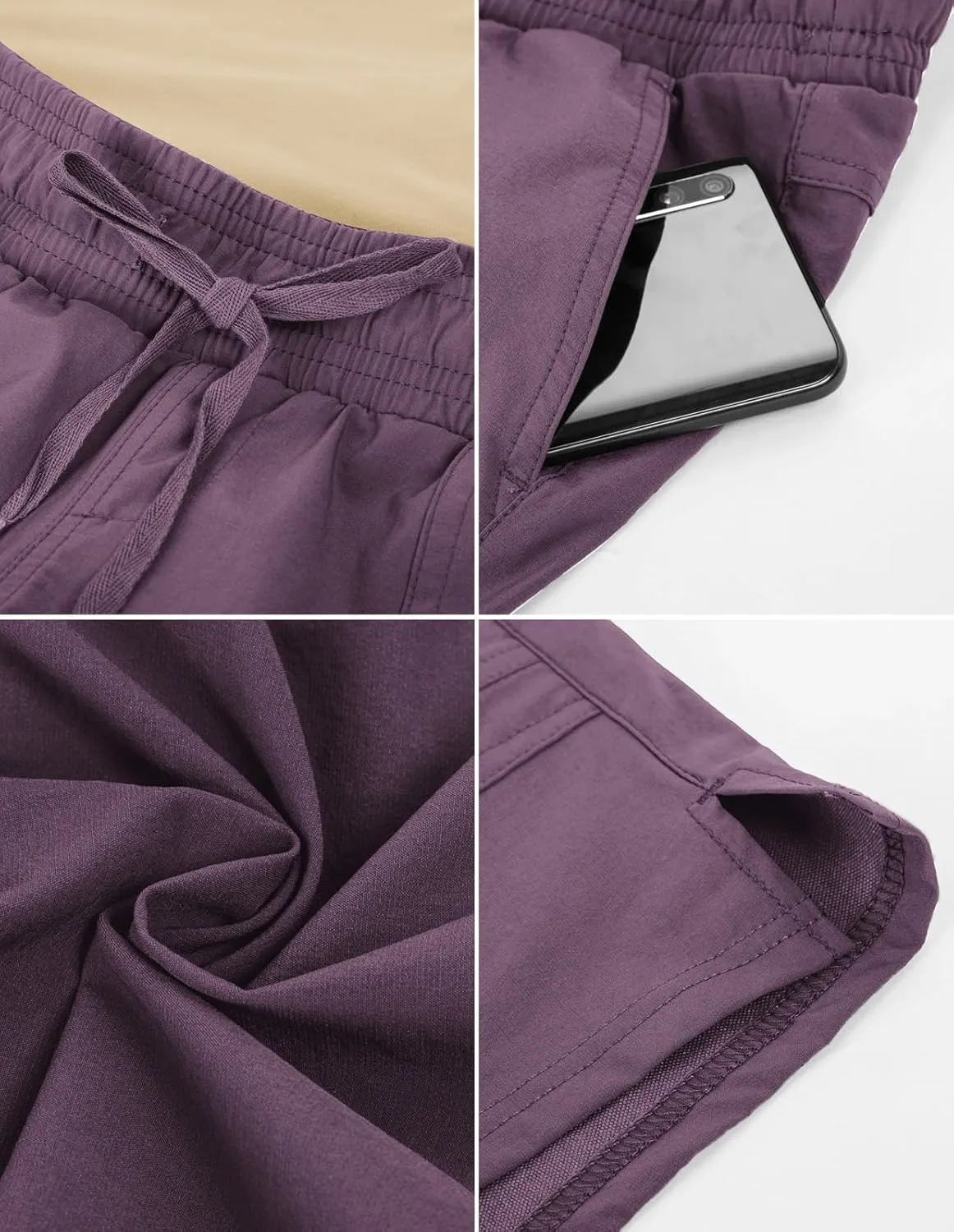 Maacie Maternity Hiking Shorts Quick Dry Waterproof 5" Workout Sports Shorts Outdoor Casual