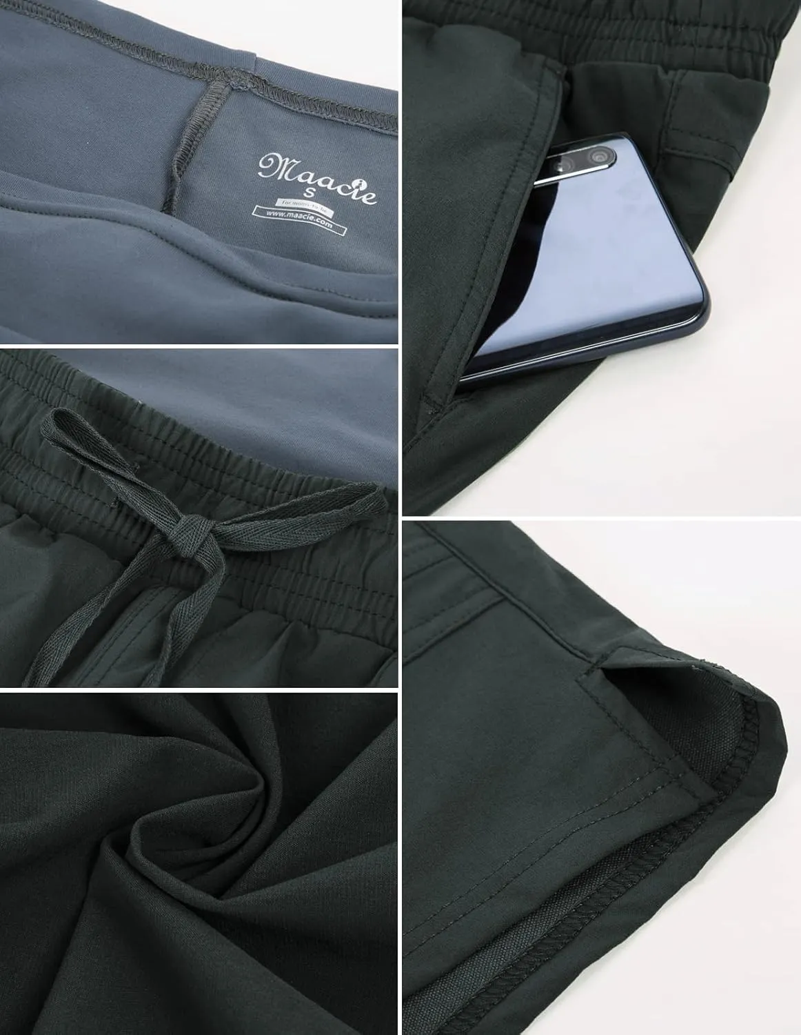 Maacie Maternity Hiking Shorts Quick Dry Waterproof 5" Workout Sports Shorts Outdoor Casual