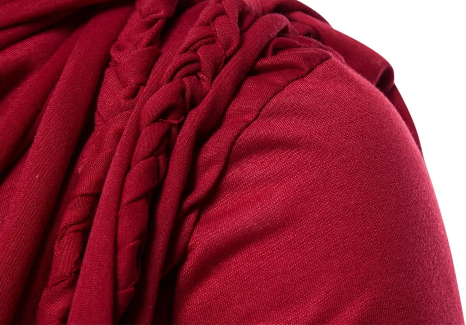 Men's Asymmetric Pile Heap Collar Tshirts Irregular Hem Pullover Hip Hop Tee Top Hipster Hoodie