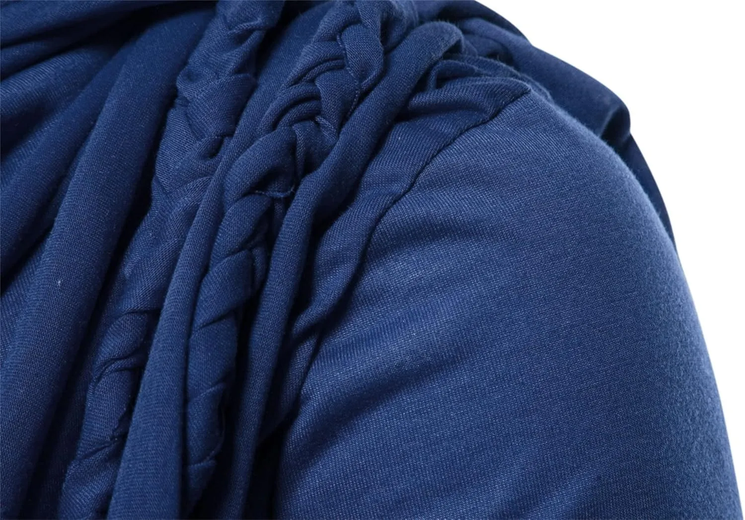 Men's Asymmetric Pile Heap Collar Tshirts Irregular Hem Pullover Hip Hop Tee Top Hipster Hoodie