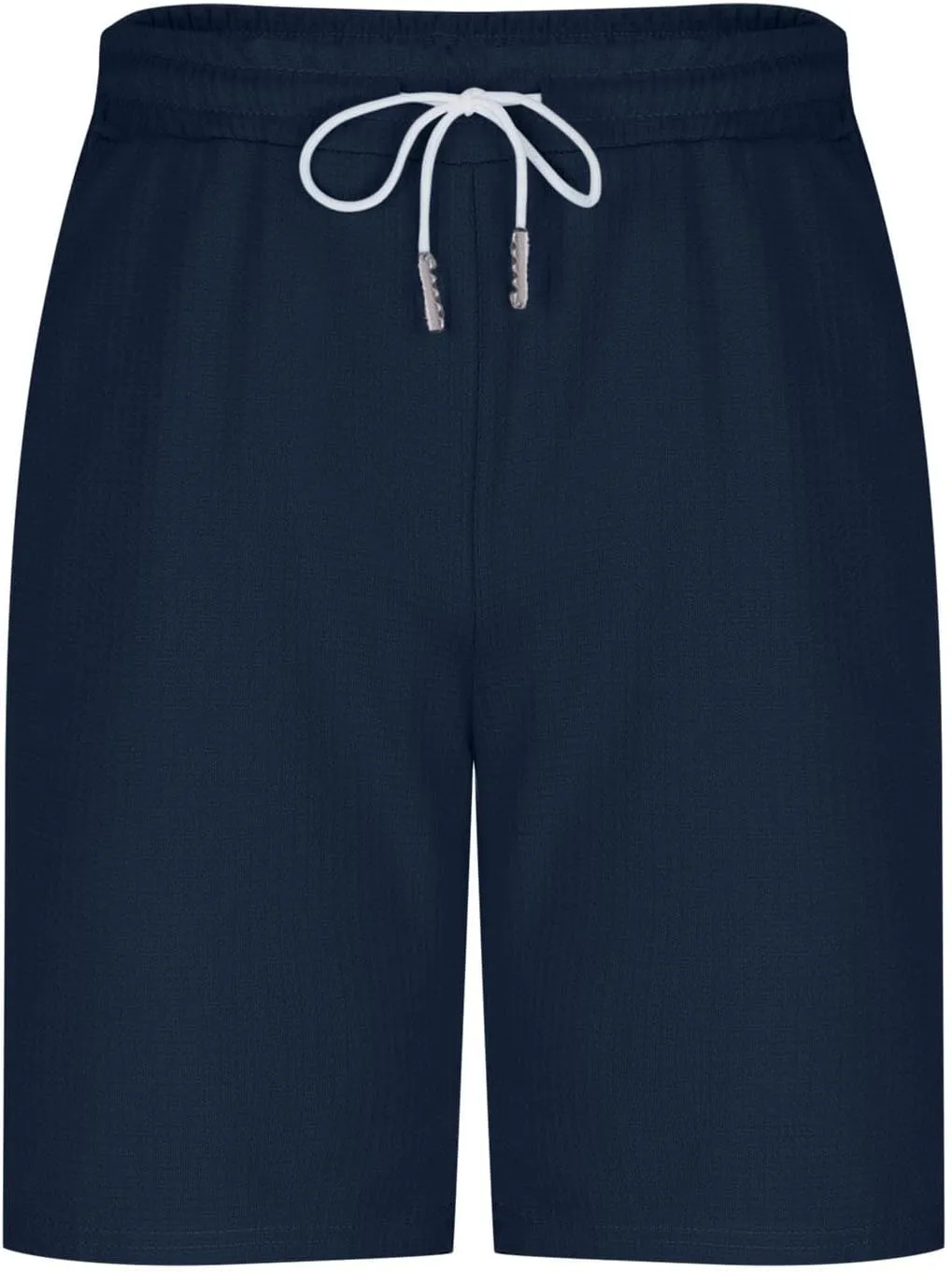 Mens Casual Shorts Waffle Elastic Waist Drawstring Workout Running Jogging Shorts Solid Beach Summerwear