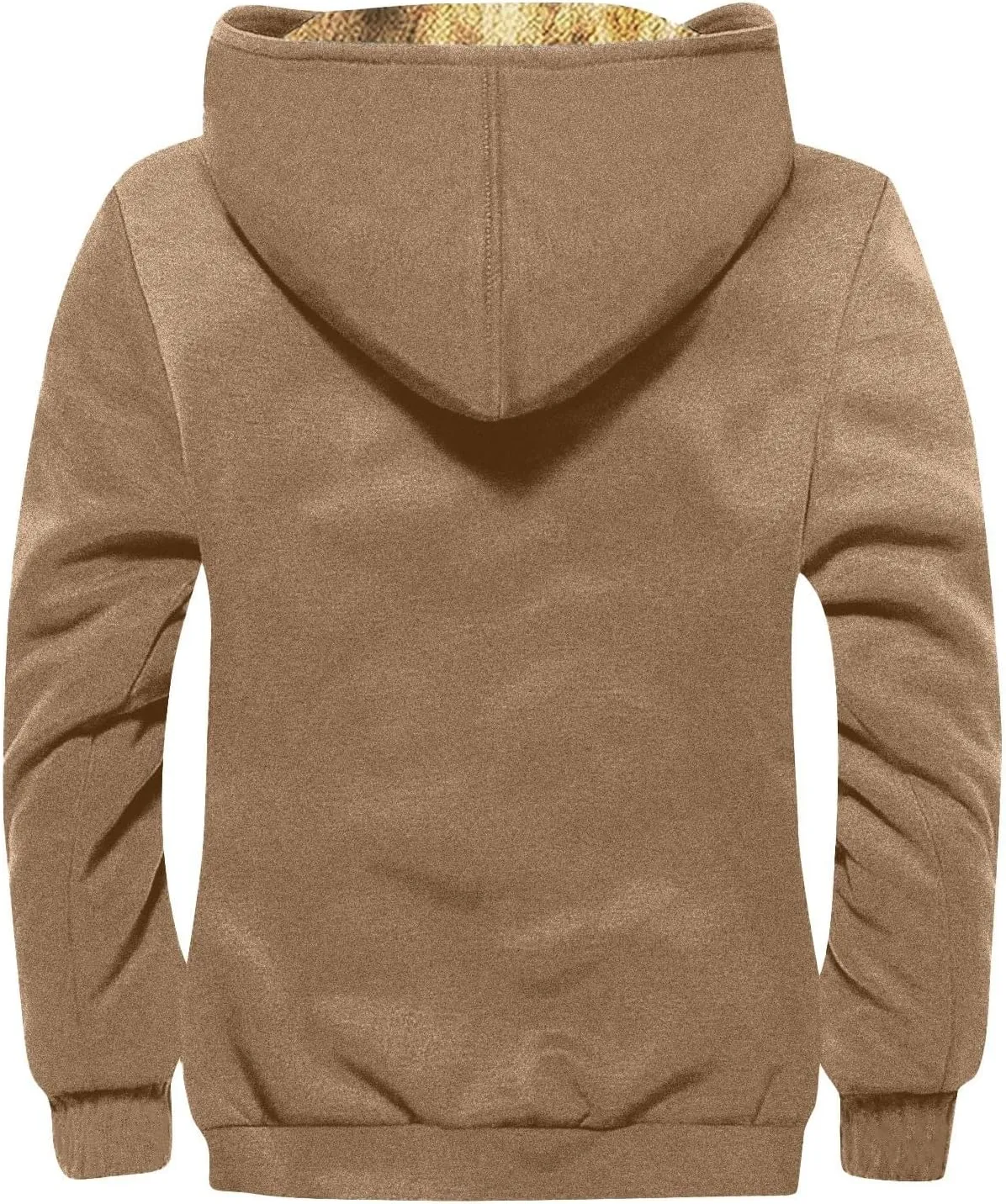 Mens Flag Print Jacket Fuzzy Sherpa Long Sleeve Fleece Zip Up Outdoor Thick Varsity Coat M-7XL