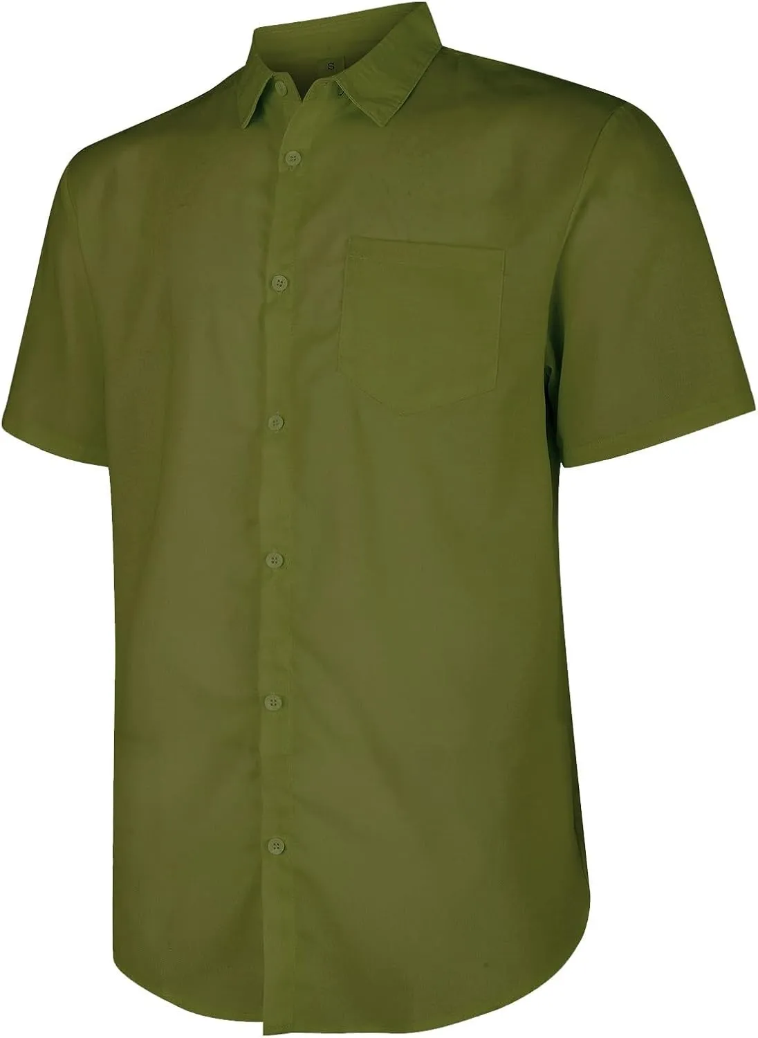 Mens Resort Wear 2025 Breathable Button Down Short Sleeve Shirt Regular Fit Formal with Pocket Summer Casual