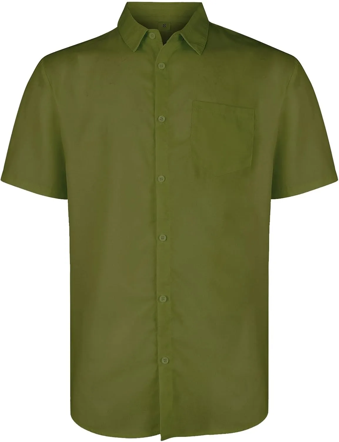 Mens Resort Wear 2025 Breathable Button Down Short Sleeve Shirt Regular Fit Formal with Pocket Summer Casual