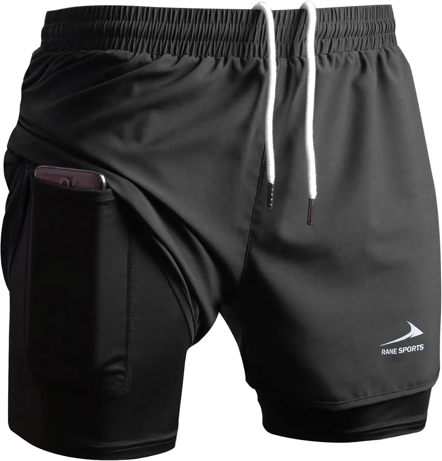 Men's Running Shorts 2 in 1 Sports Shorts Outdoor Marathon Hiking Training Shorts
