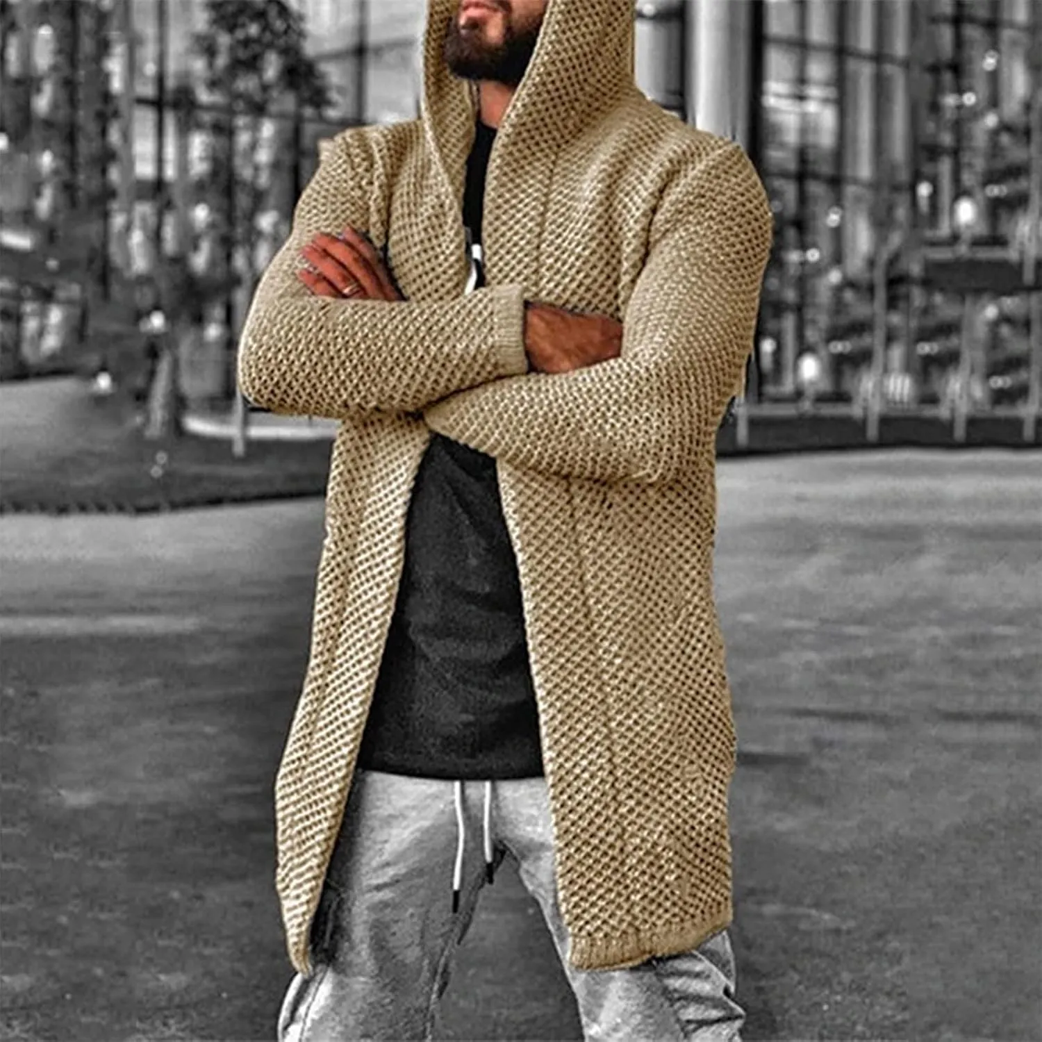 Men's Shacket Hoodie Cardigan Sweaters Fall Winter Warm Pullover Coat Jacket Fashion Stylish Homewear Jackets