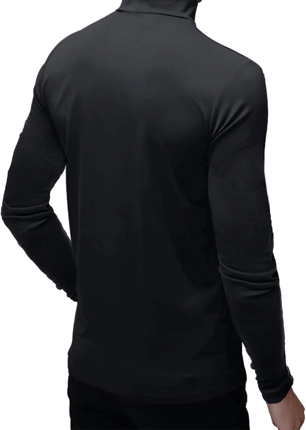 Mens T Shirt Short Sleeve Basic Mock Turtleneck Slim Fit Undershirt Pullover Thermal Solid Tops