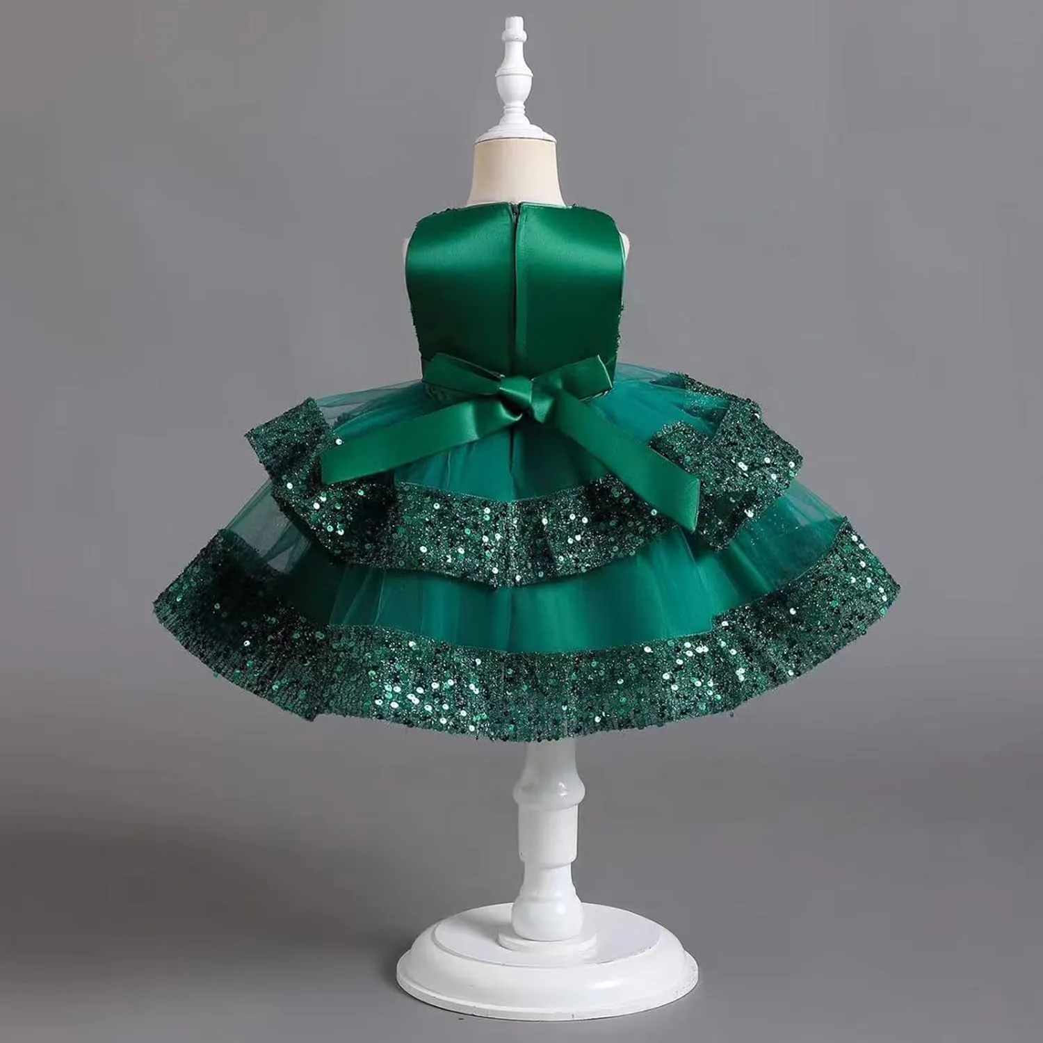 Miipat Baby Girl Pageant Dress Sequins Princess Dress Toddler Flower Wedding Birthday Party Gown Dresses 12 Months-4 Years
