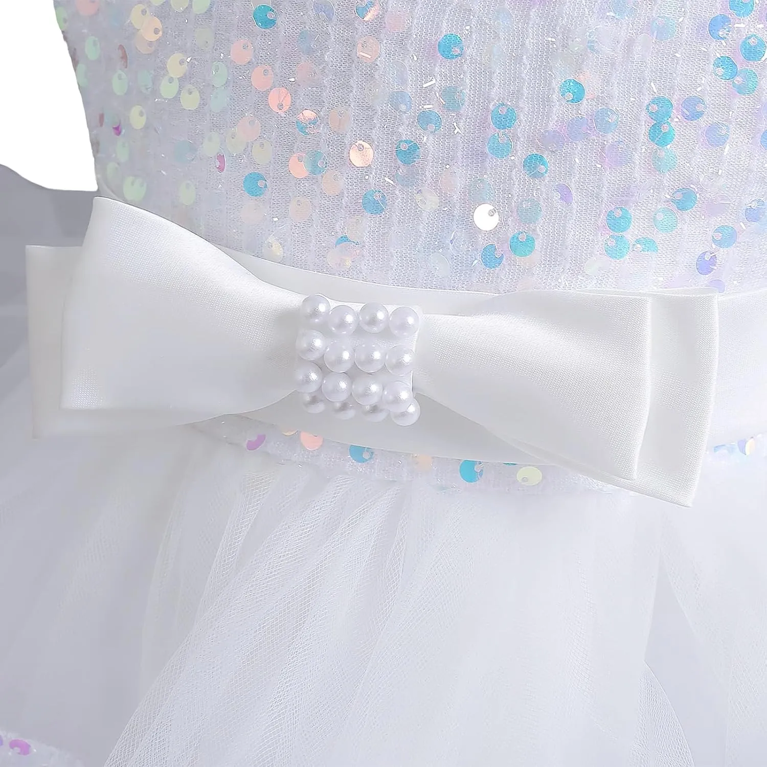 Miipat Baby Girl Pageant Dress Sequins Princess Dress Toddler Flower Wedding Birthday Party Gown Dresses 12 Months-4 Years