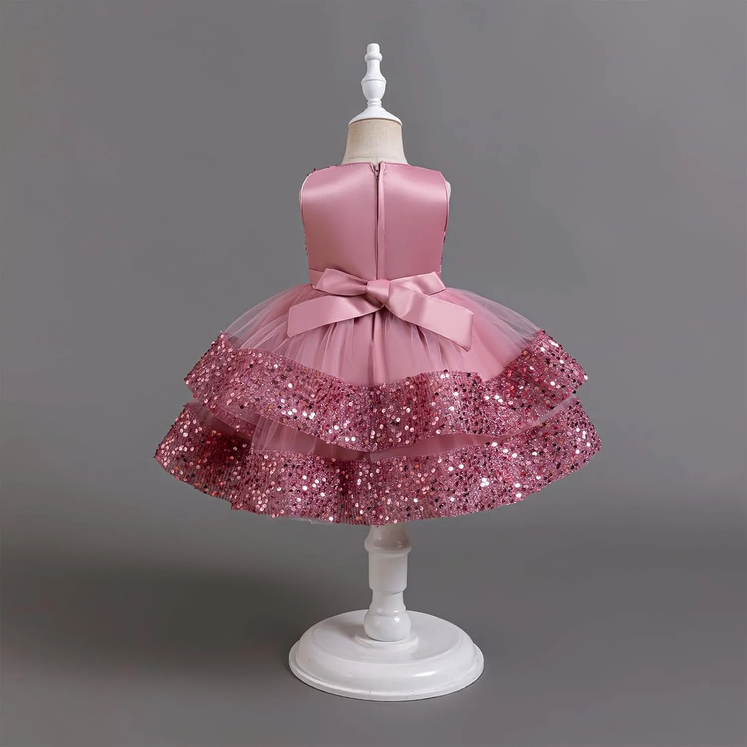 Miipat Baby Girl Pageant Dress Sequins Princess Dress Toddler Flower Wedding Birthday Party Gown Dresses 12 Months-4 Years