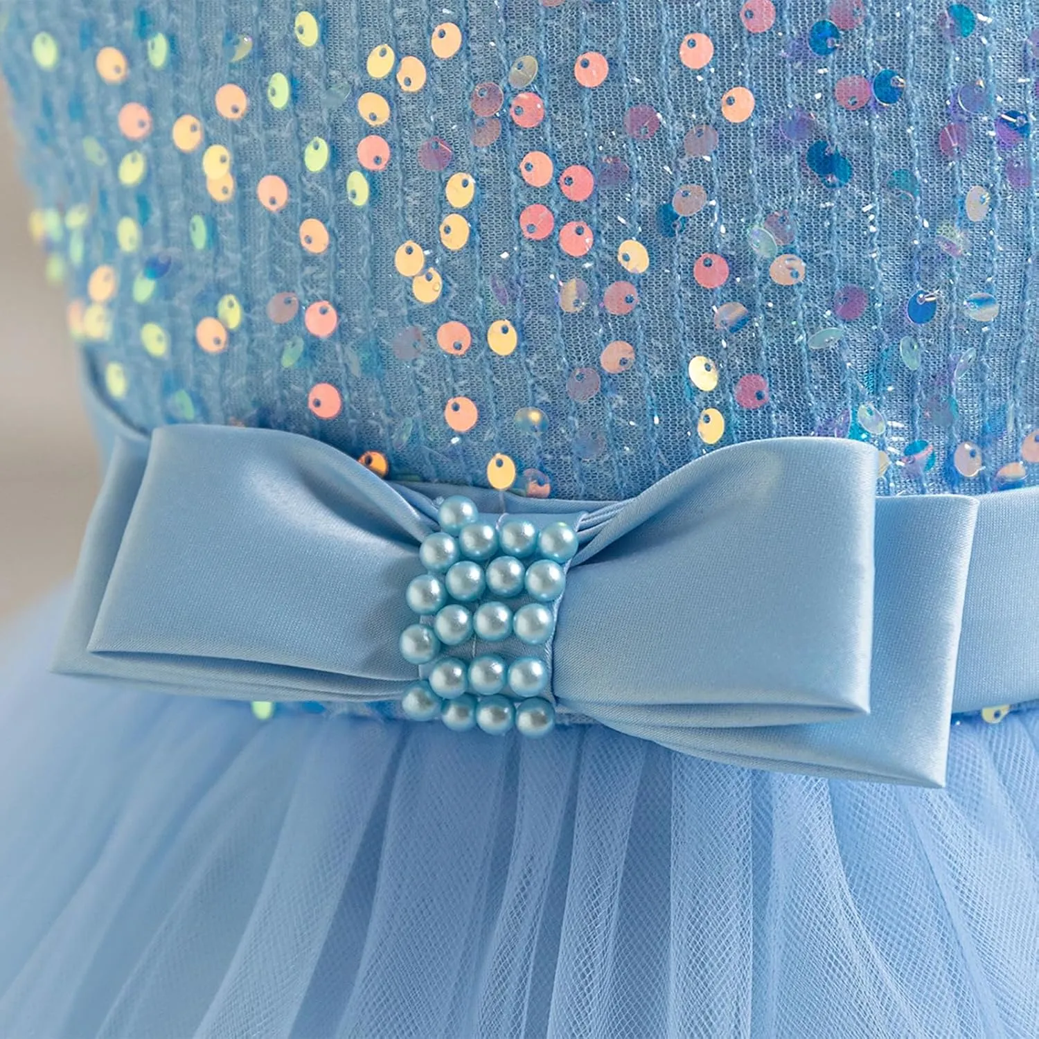 Miipat Baby Girl Pageant Dress Sequins Princess Dress Toddler Flower Wedding Birthday Party Gown Dresses 12 Months-4 Years
