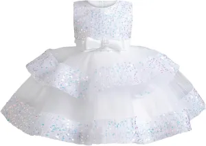Miipat Baby Girl Pageant Dress Sequins Princess Dress Toddler Flower Wedding Birthday Party Gown Dresses 12 Months-4 Years