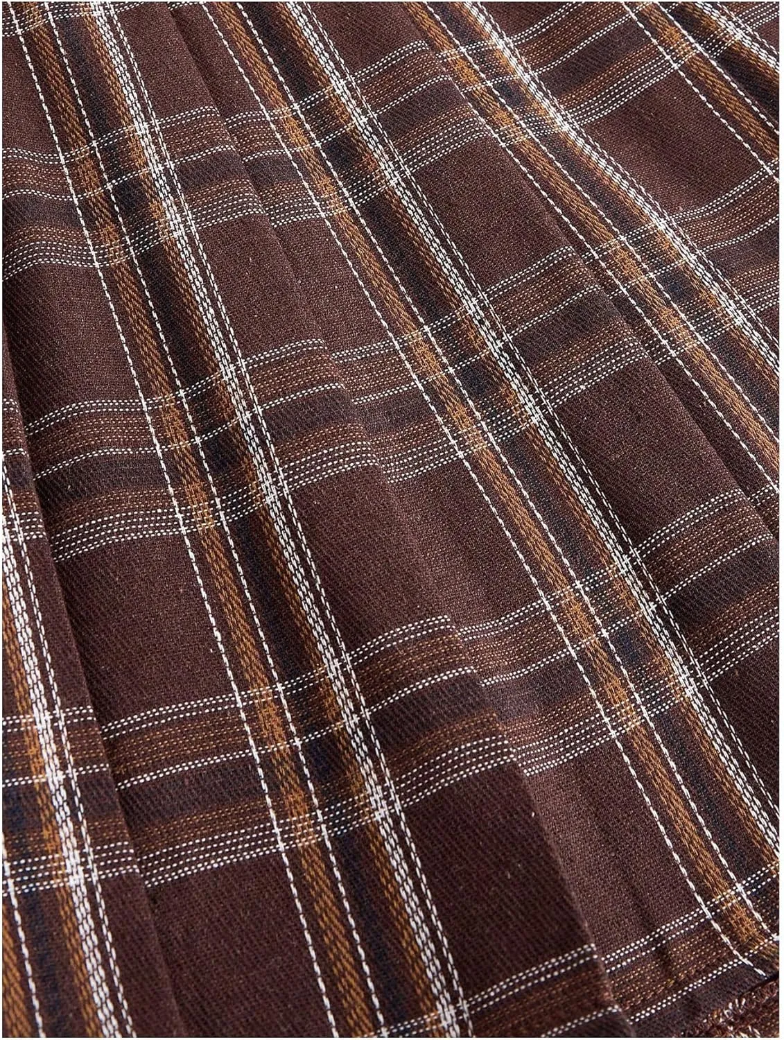 Milumia Women's Plaid Pleated A Line Skirt High Waisted Skater Short Mini Skirts