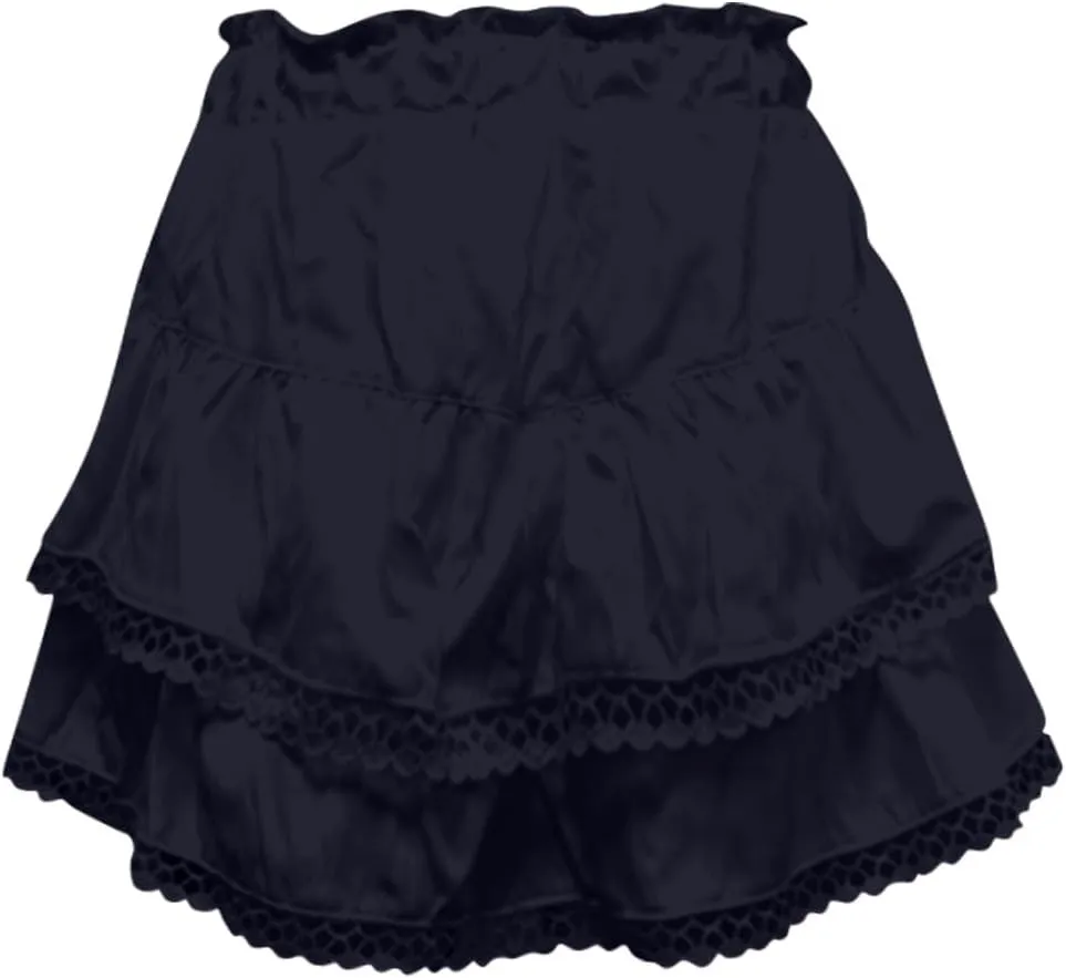 Mini Skirts for Women Summer Casual Boho Flowy High Waist Skirt Fashion Layered Ruffle Hem Beach Mini Short