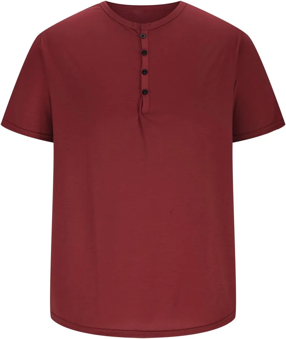 Muscularfit Mens Henley Shirts Short Sleeve Button Down Shirt Big and Tall Solid Summer Tshirt Big and Tall Athletic Work Tee