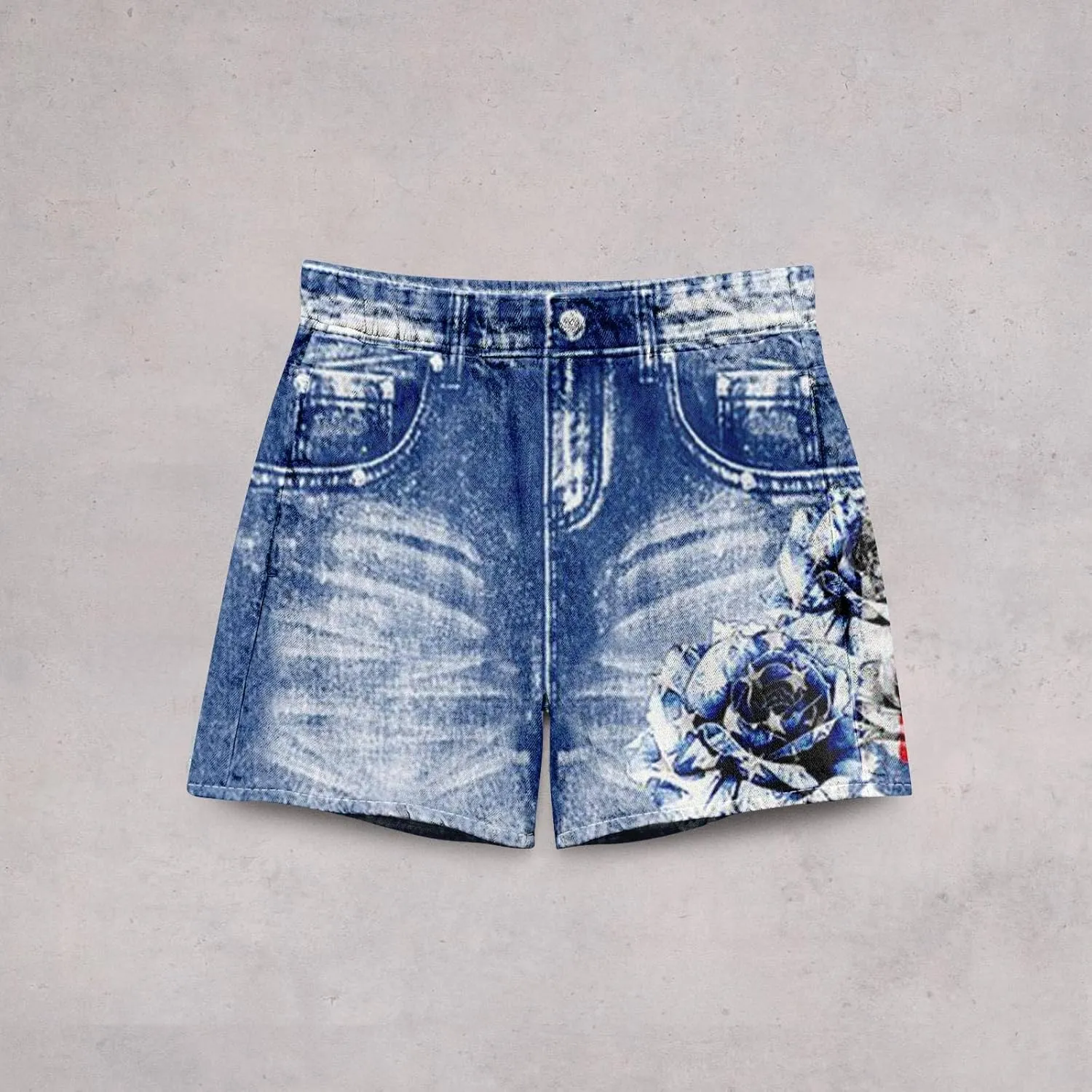 NBXNZWF Jean Shorts for Women High Waisted 2025 Summer Casual Denim Shorts Straight Leg Ripped Stretchy Jorts with Pockets
