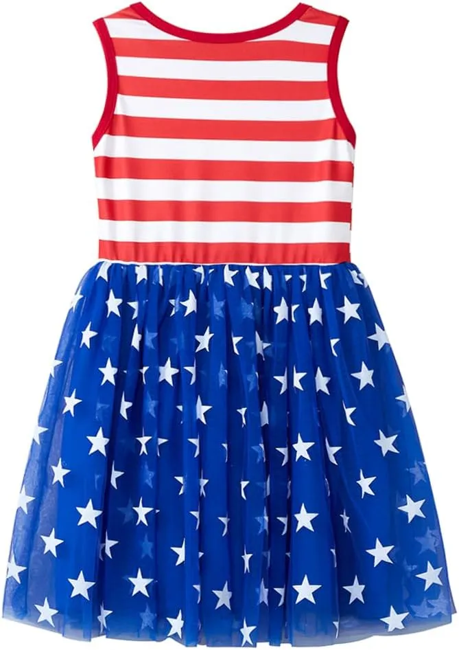 Niyage Little Girls Sleeveless Floral Princess Dress Tulle Tutu Sundress