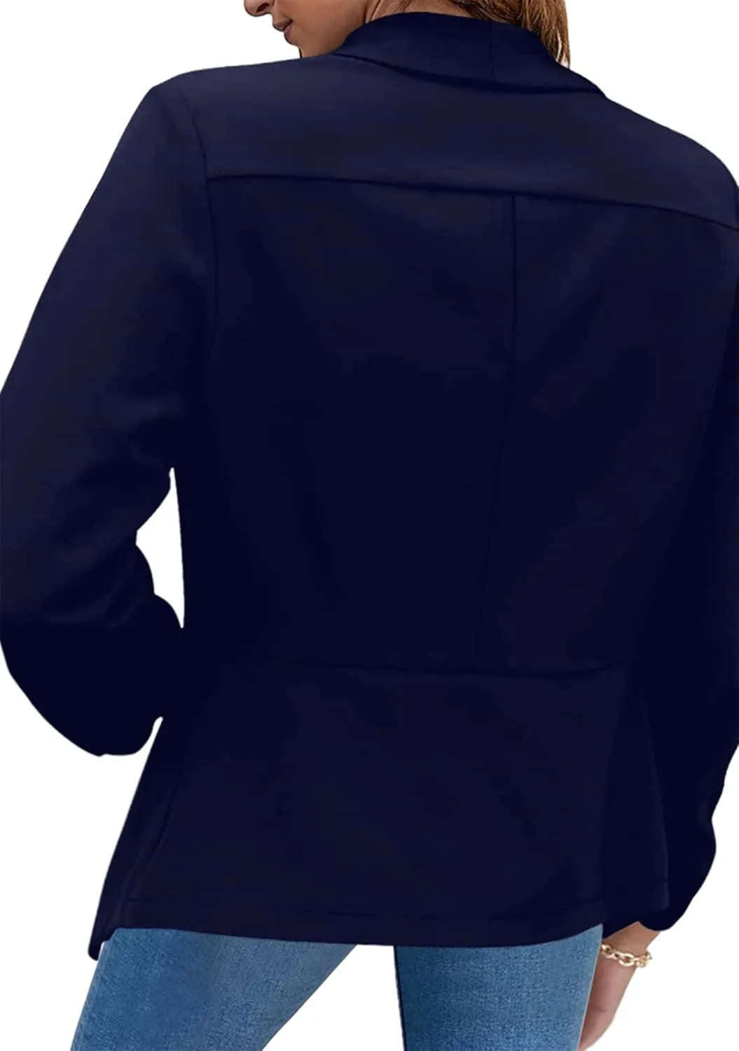 OMZIN Women's Casual Long Sleeve Lapel Blazers Fashion Business Office Work Slim Formal Suit Jackets