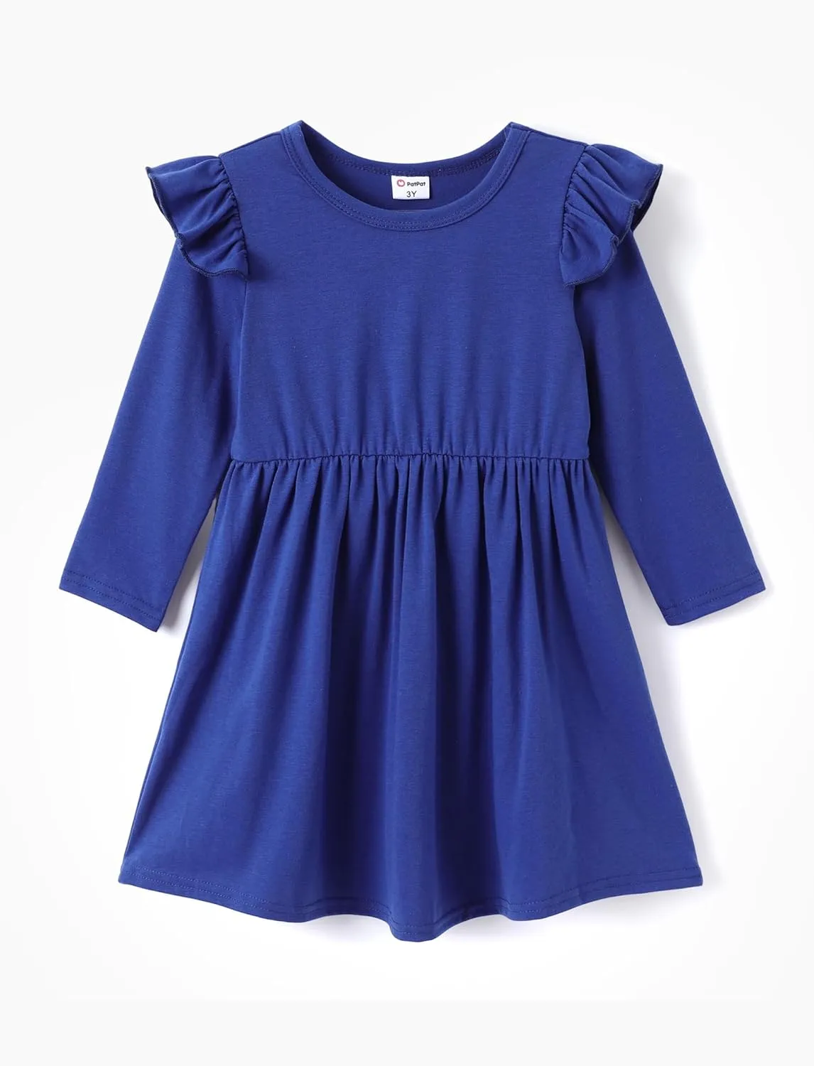 PATPAT Toddlers Girls' Long Sleeve Dress Multi Pack Toddler Fall Winter Spring Colored Dresses Set