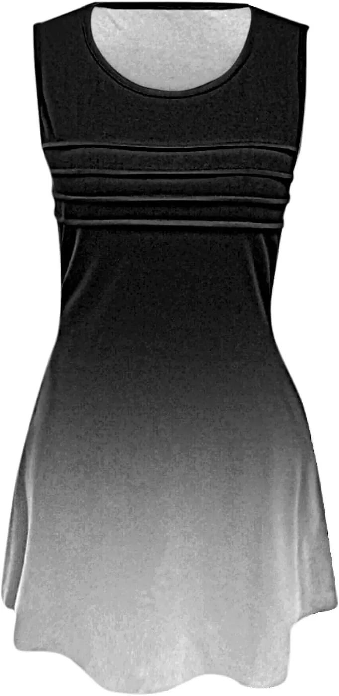 Petite Summer Dresses for Women Womens with Pockets Summer Casual Tank Dress Sleeveless Midi Beach Dress Linen Long
