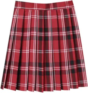 Plaid Pleated Mini Skirts for Women A Line Elastic Skirt High Waisted Stretchy Skirts Trendy Cosplay Skirt