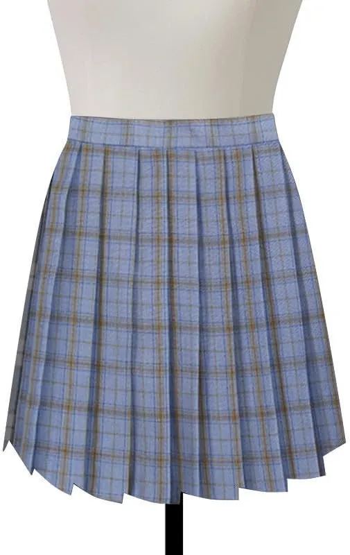 Plaid Pleated Mini Skirts for Women A Line Elastic Skirt High Waisted Stretchy Skirts Trendy Cosplay Skirt