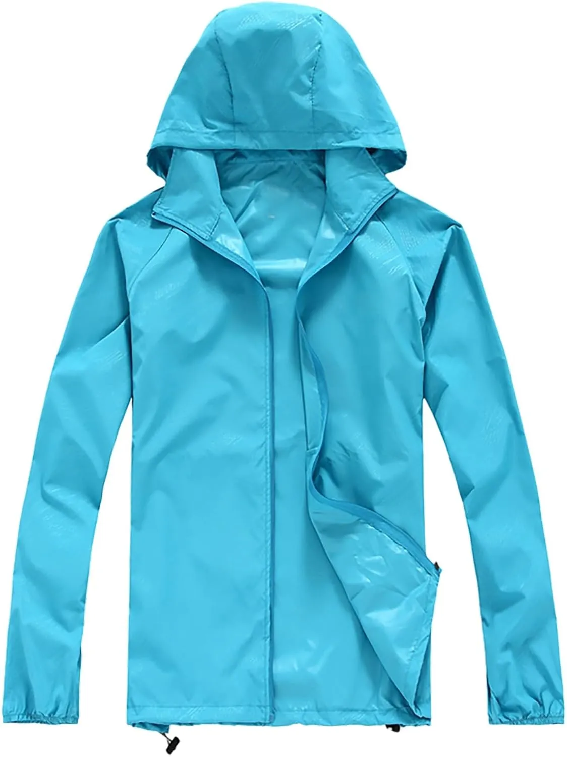 Plus Size Rain Jackets for Women Waterproof Lightweight Windbreaker Jackets Loose Coat Hooded Raincoat with Pockets