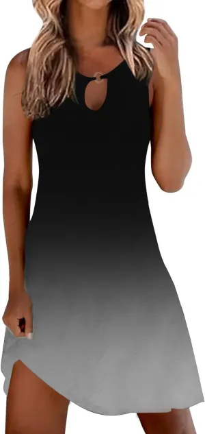 Plus Size Sundresdes for Women Sun Dresses for Women 2025 Vacation Beach Casual Summer Sundresses Sleeveless Tank