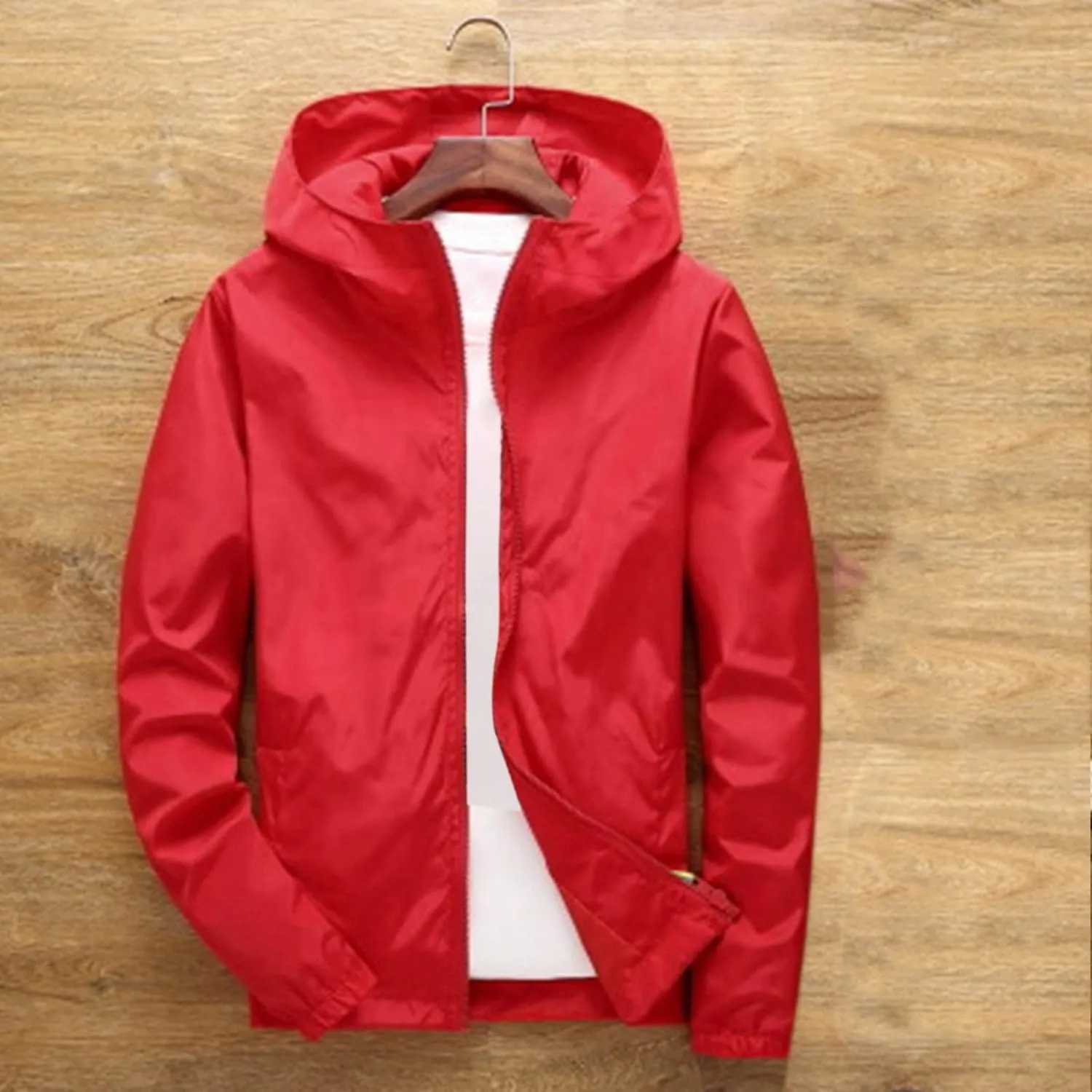 Rain Jacket for Mens Lightweight Waterproof Rain Shell Jacket Raincoat with Hood for Golf Cycling Windbreaker Raincoats