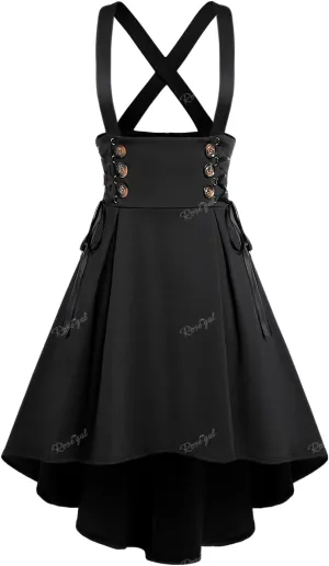 Rosegal Women's Plus Size Gothic Mini Skirt Plaid Zipper Mini A Line Skirt