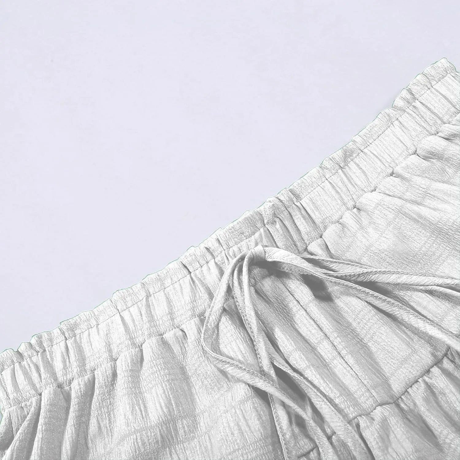 Ruffled Ruched Skorts for Women High Waisted Tiered Mini Skort 2025 Summer Boho Casual Beach Comfy Shorts Skirt