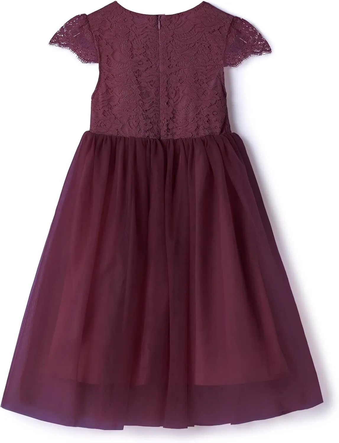 Rysly Girl Lace Long Dress Kids Tulle Tutu Party Princess Dress