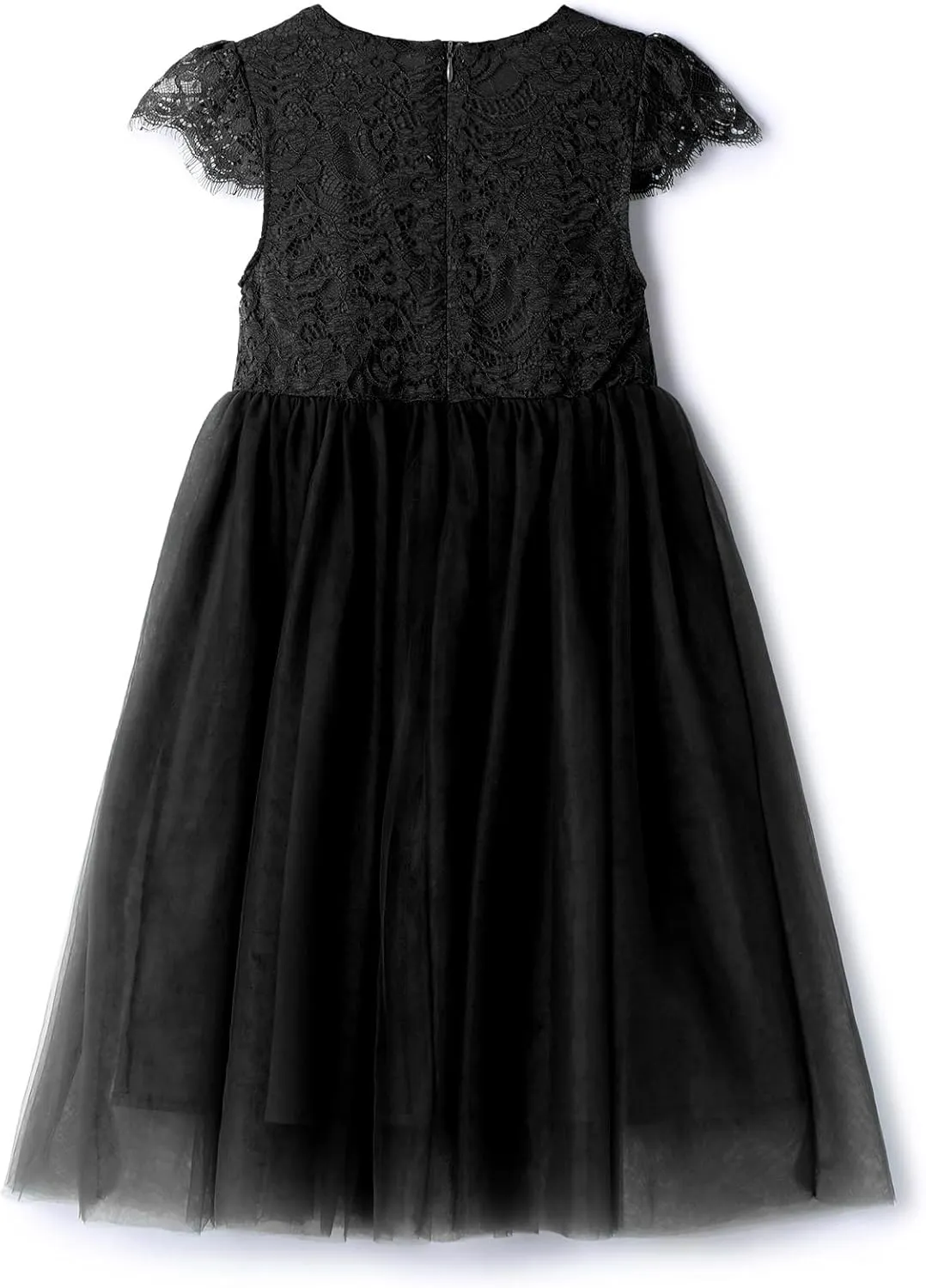 Rysly Girl Lace Long Dress Kids Tulle Tutu Party Princess Dress