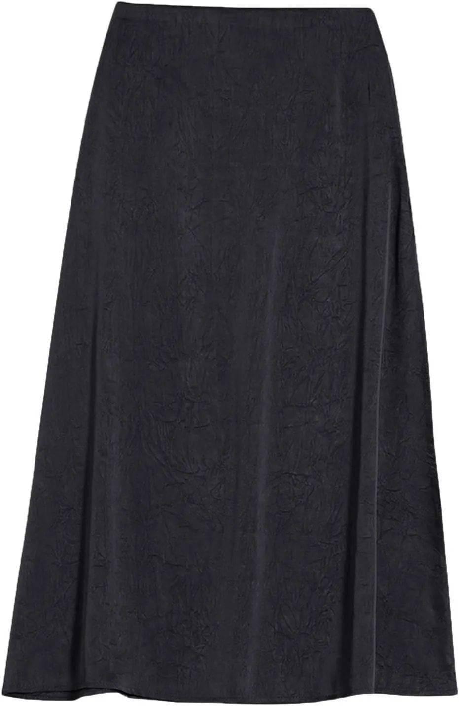 Satin Skirts for Women 2025 Fashion High Waist Midi Length A Line Skirt Solid Color Stretchy Comfy Soft A Line Skirt